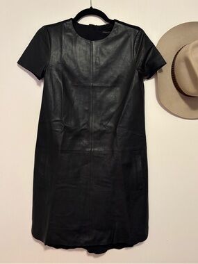 Banana Republic “Leather-Front Tee Dress”
